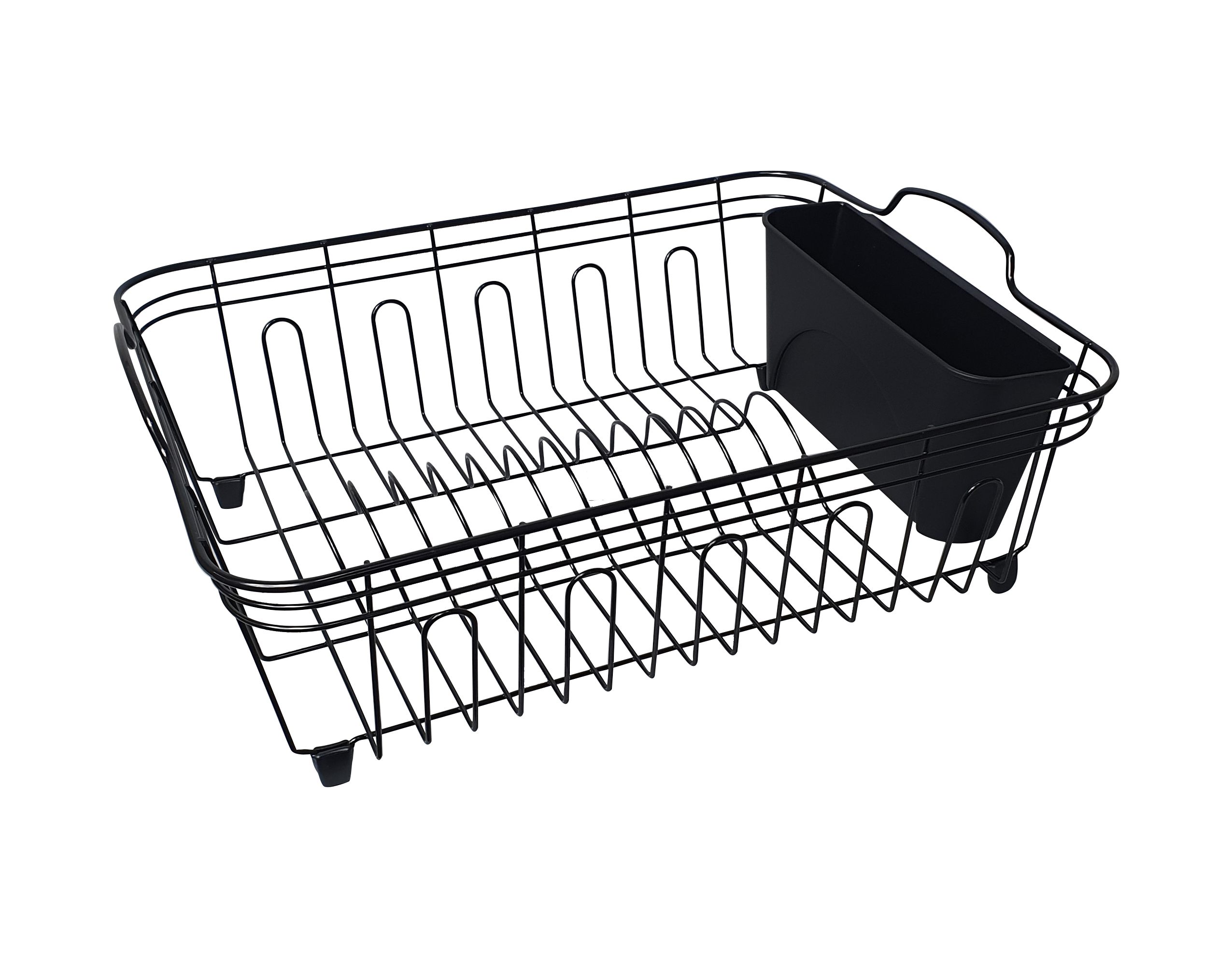 Black Dish Drainer with Cutlery Basket – L.T. Williams